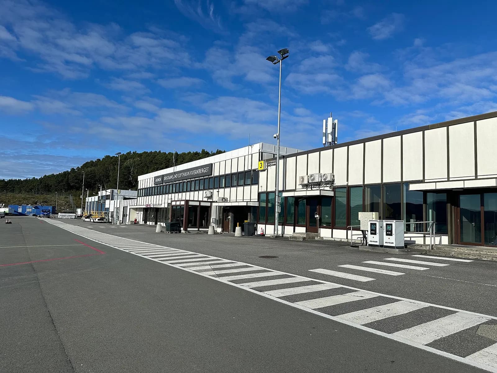 Exterior of Kristiansund Airport Kvernberget passenger terminal