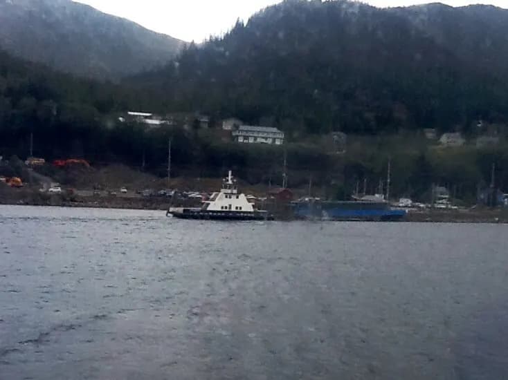 Airport ferry crossing Tongass Narrows to Gravina Island