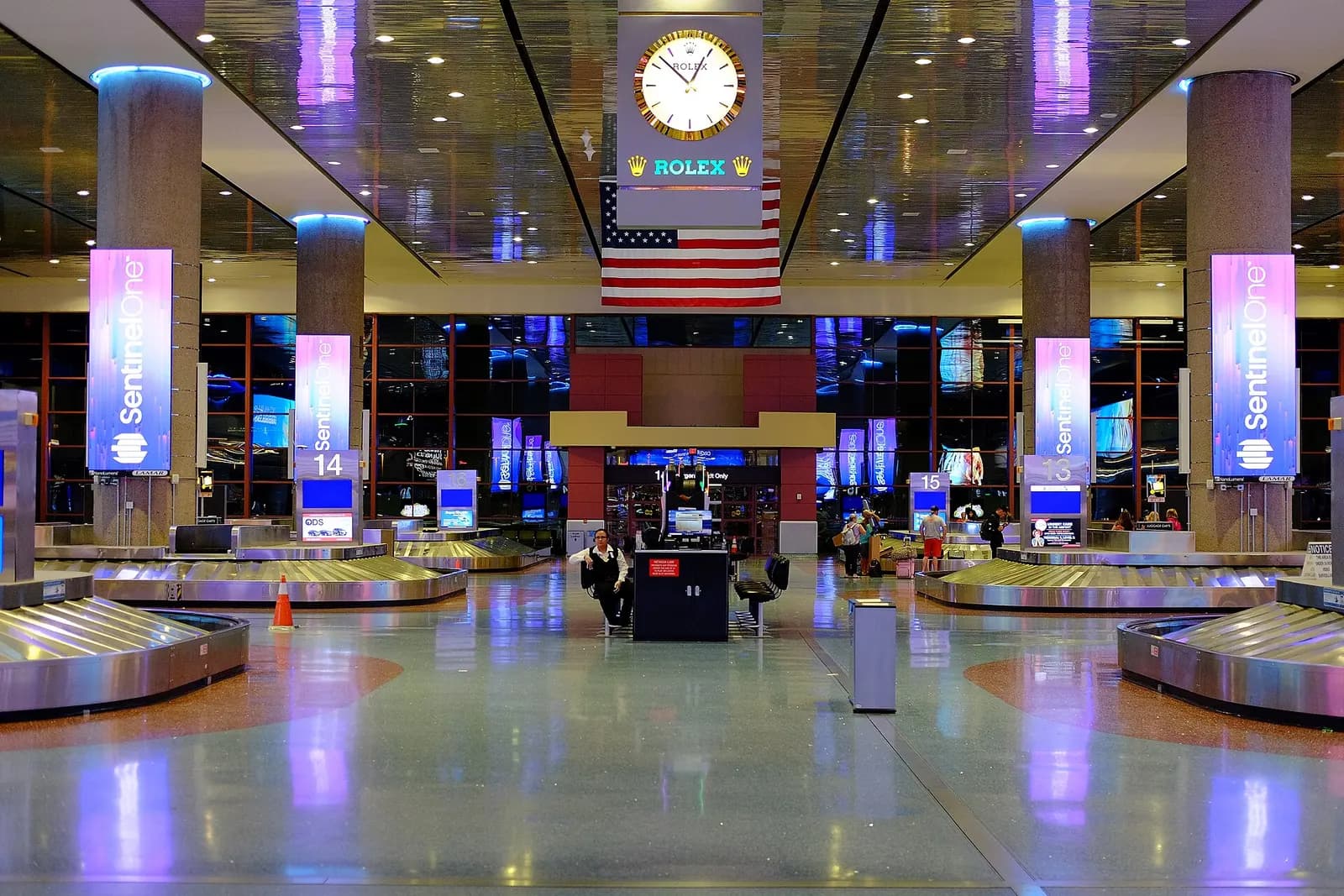 Baggage claim area at McCarran International Airport Terminal 1 in Las Vegas, Nevada