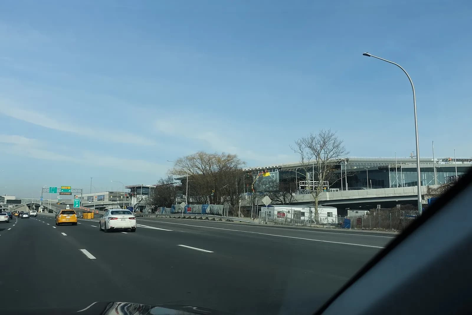 Traveling west on the Grand Central Parkway through LaGuardia Airport in East Elmhurst, Queens.