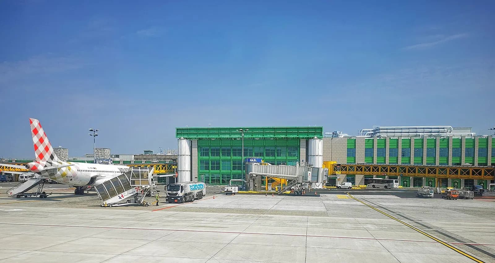Milan Linate airport terminal.