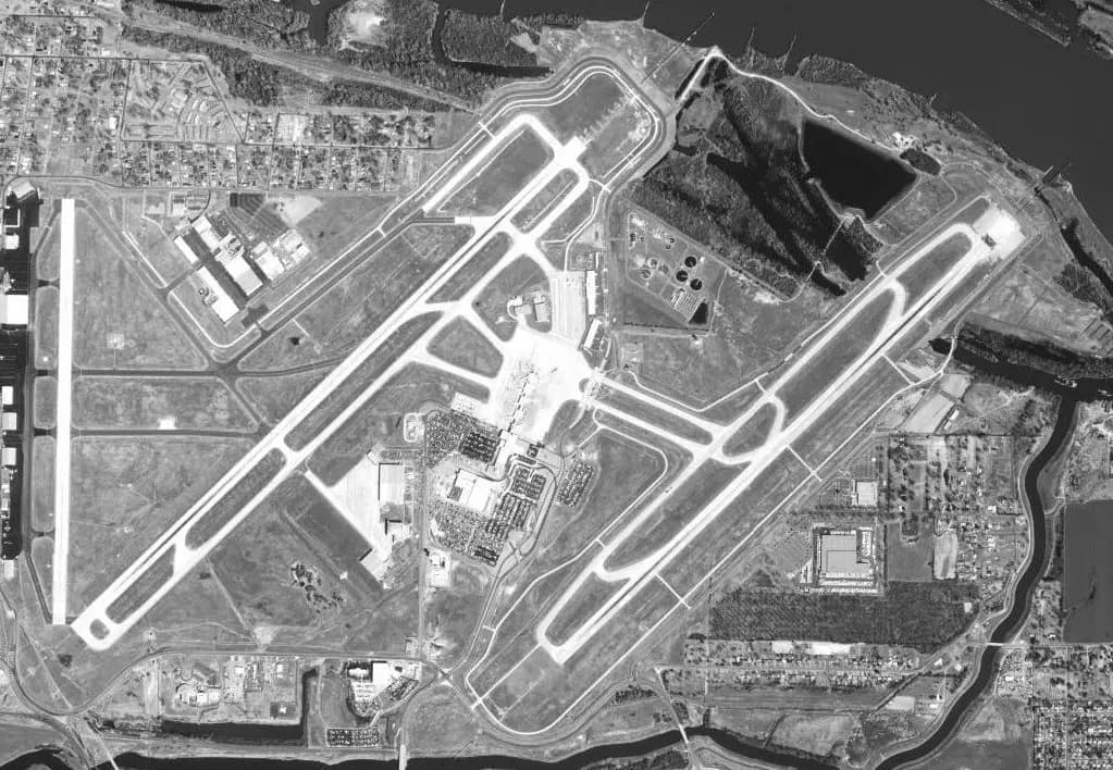 USGS orthophoto of Little Rock National Airport dated 25 March 2001.