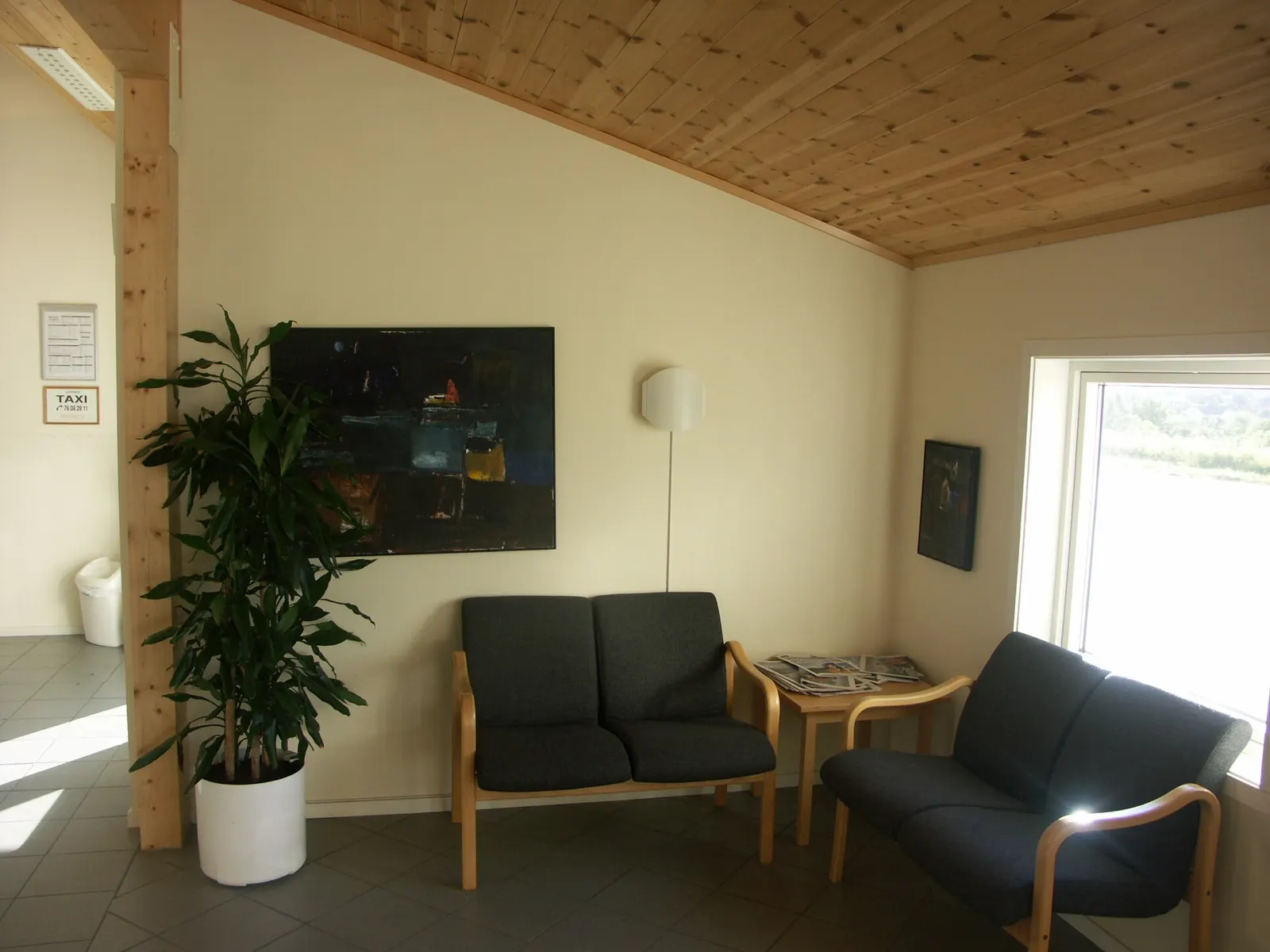 Interior of LKN, Leknes Airport, Vestvågøya, Lofoten, Norway