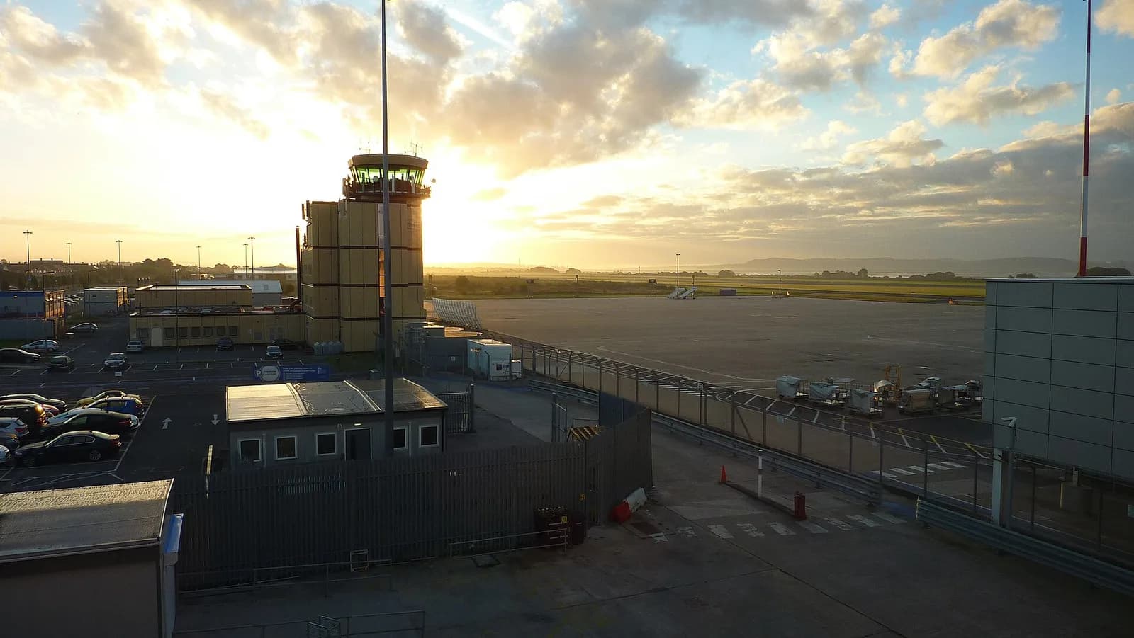 Sunrise over Liverpool John Lennon Airport