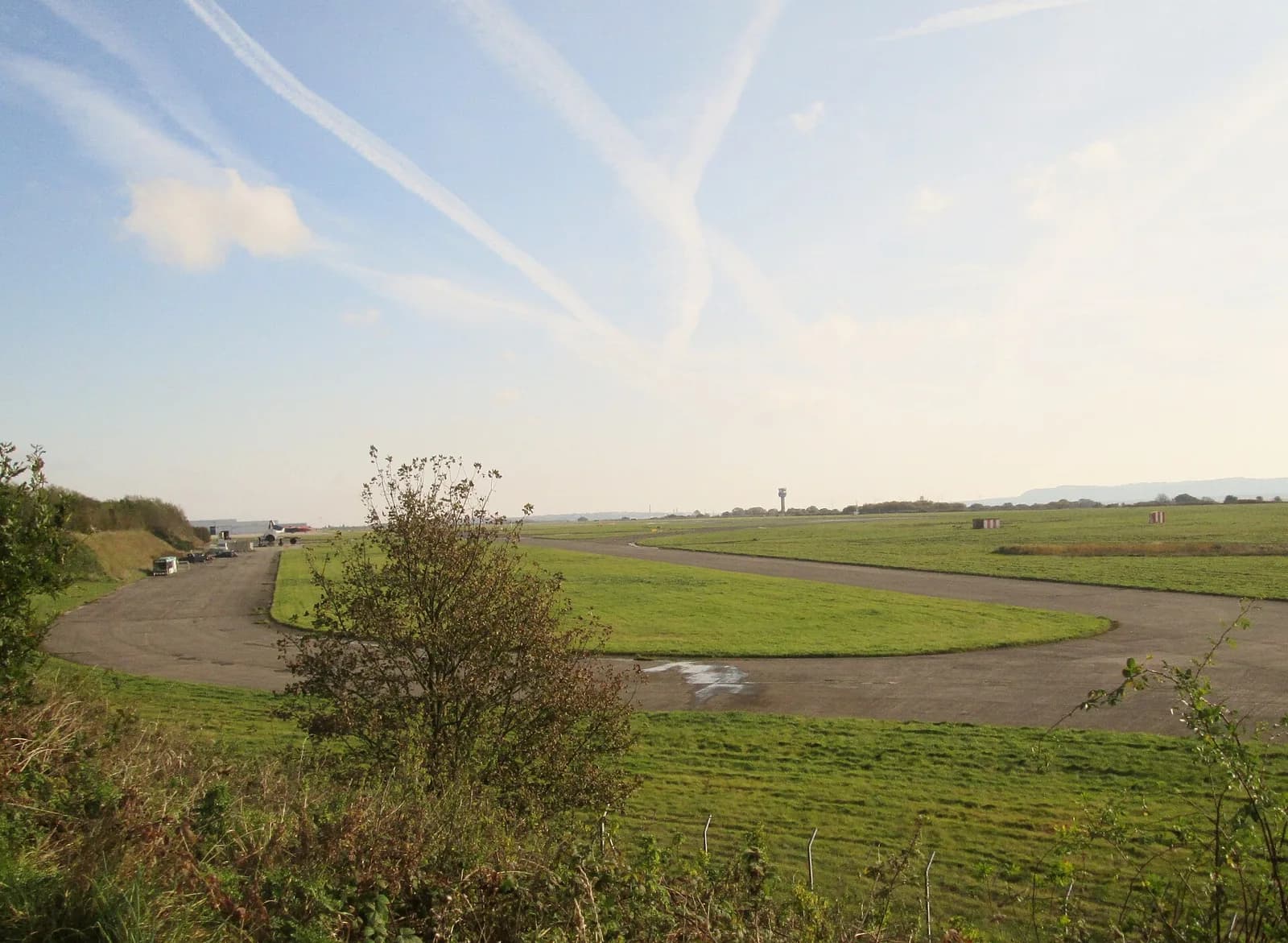 Liverpool John Lennon Airport seen from Speke Hall grounds