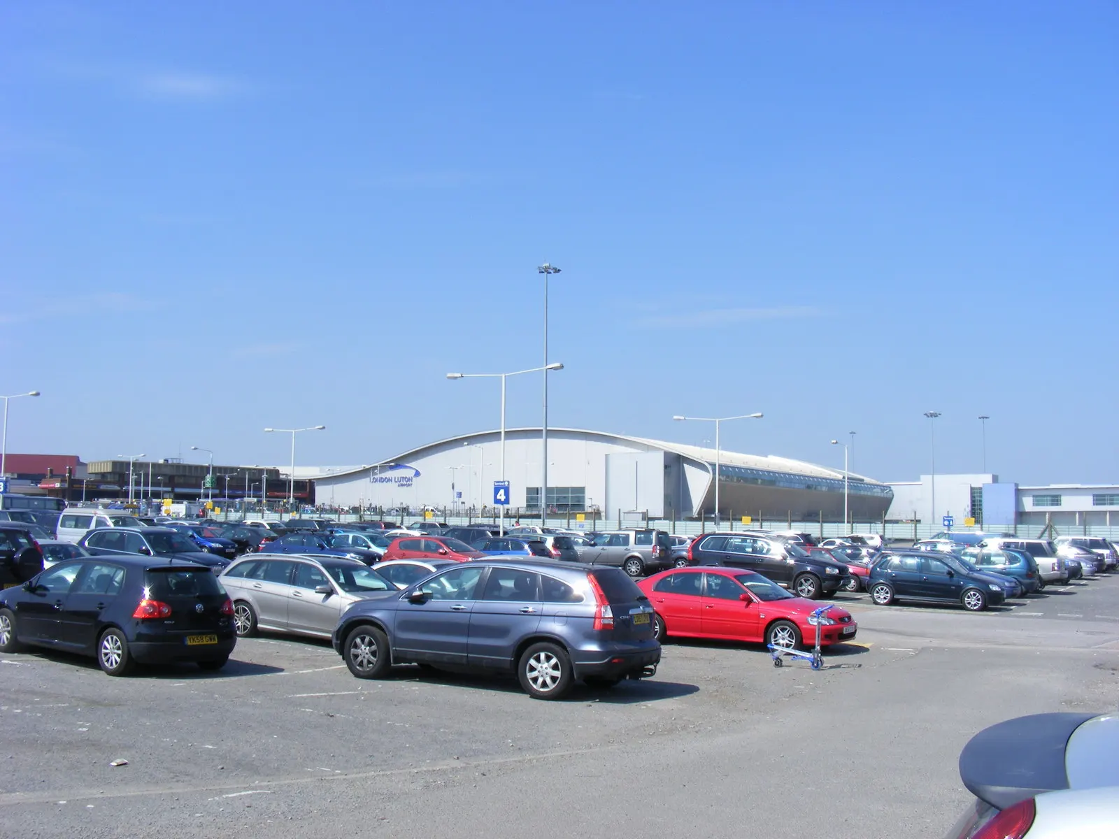 Exterior of the main passenger terminal at London Luton Airport