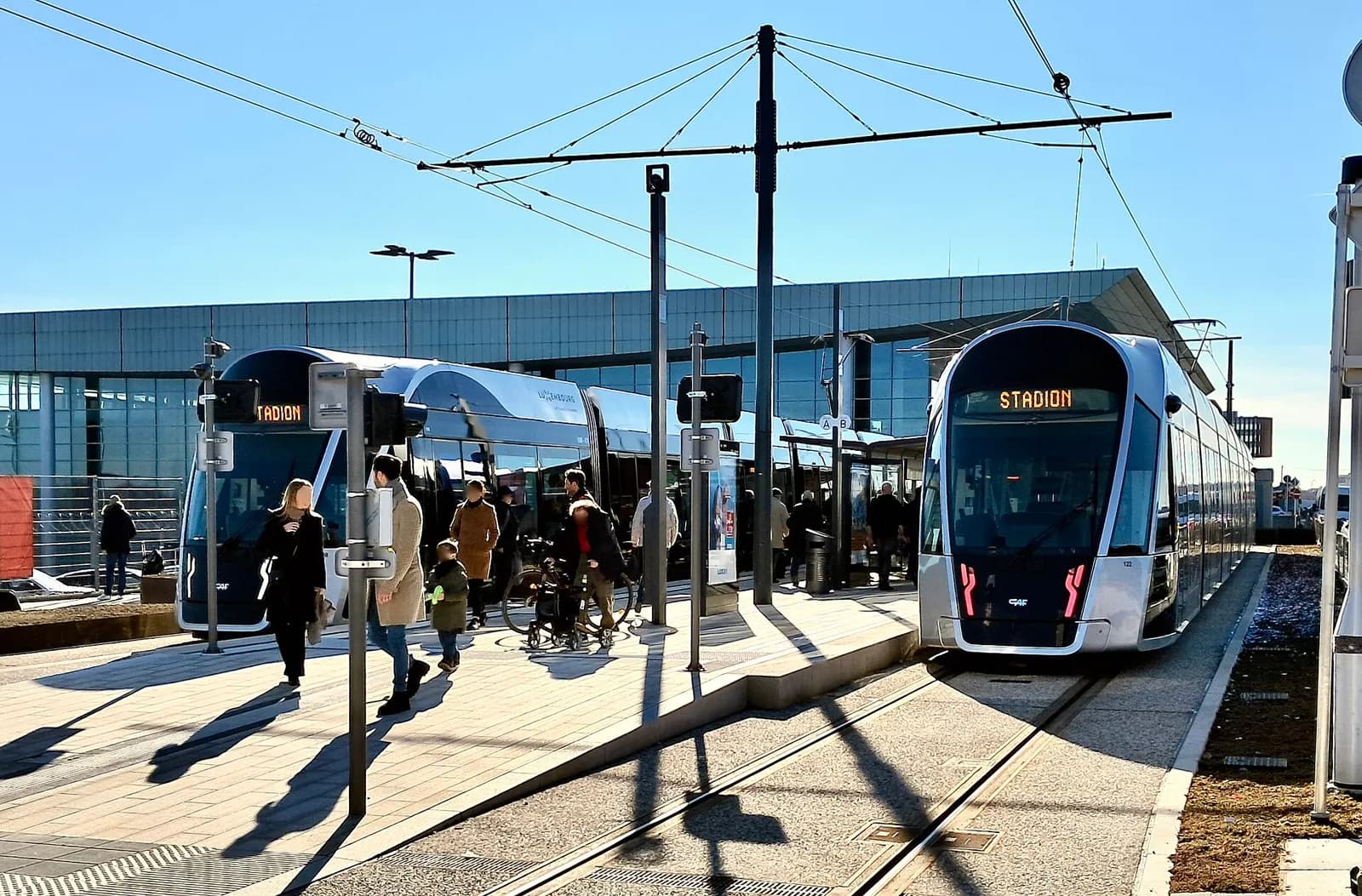 Tram terminal Findel-Luxembourg Airport of line T1