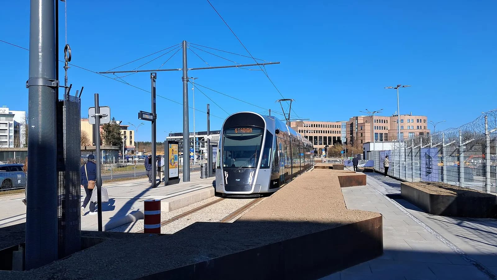 Tram terminal Findel-Luxembourg Airport of line T1