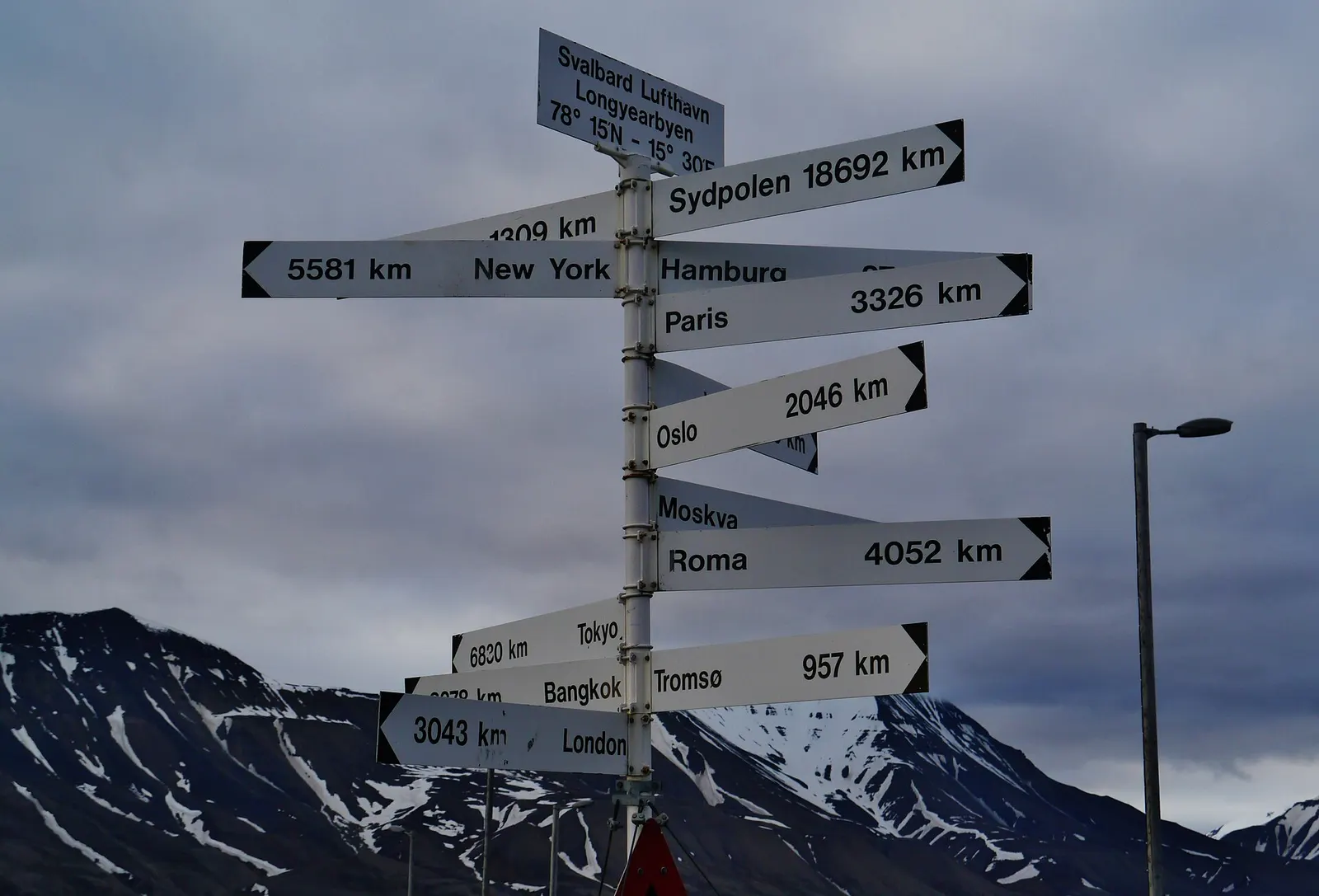 Signposts at the Airport, Longyearbyen, Spitsbergen, Norway