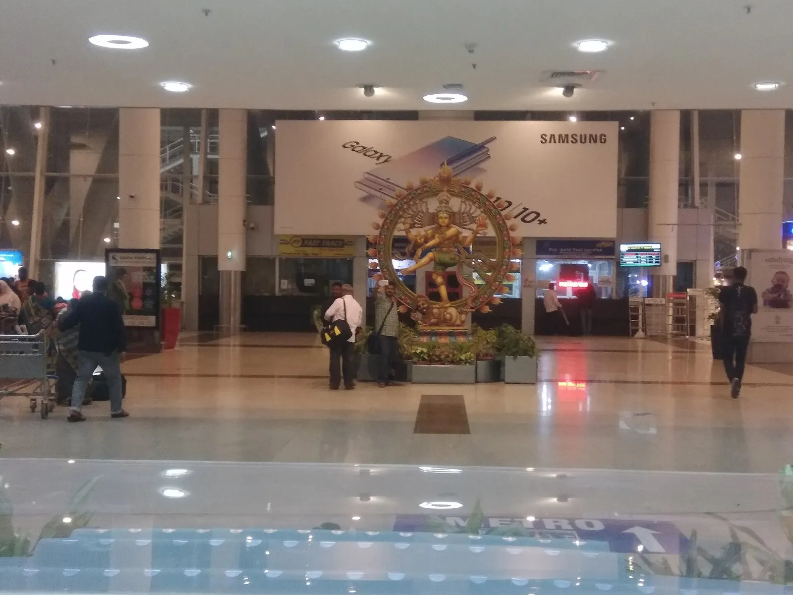 The idol of Lord Nataraja is present at the domestic arrival of Chennai Airport