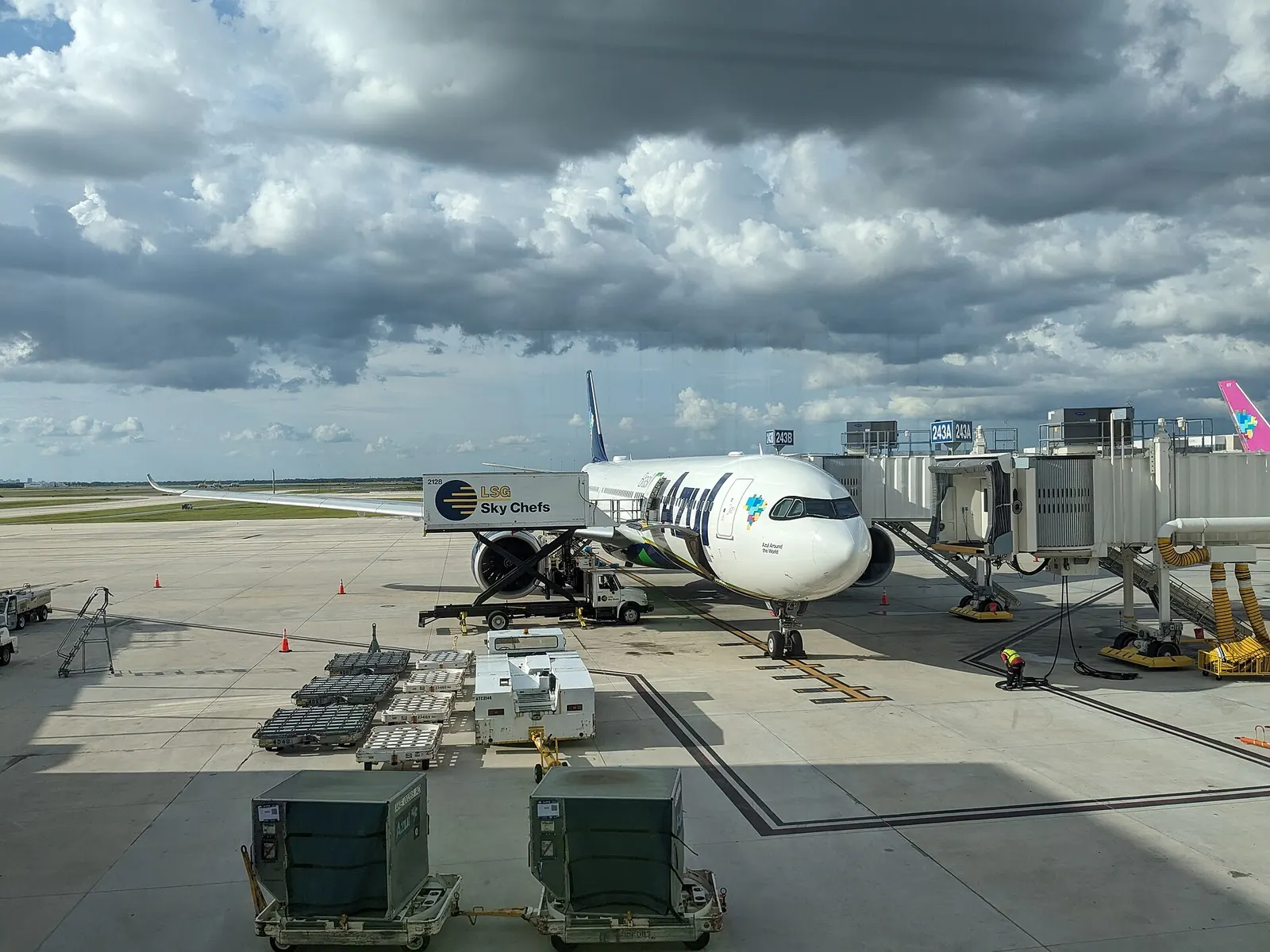 An Azul Airlines jet at Gate 243 (Terminal C) at MCO