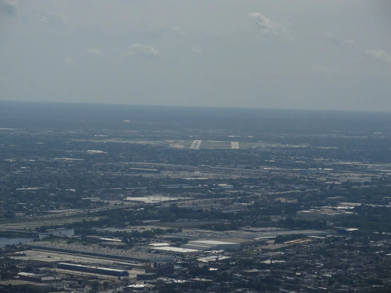 Aerial view of Chicago Midway International Airport looking southwest from Willis Tower