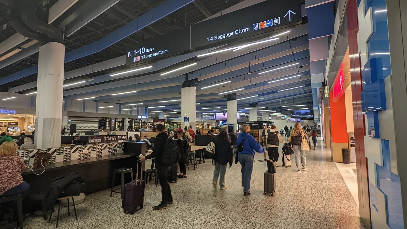 Terminal 4 interior at Melbourne (Tullamarine) Airport