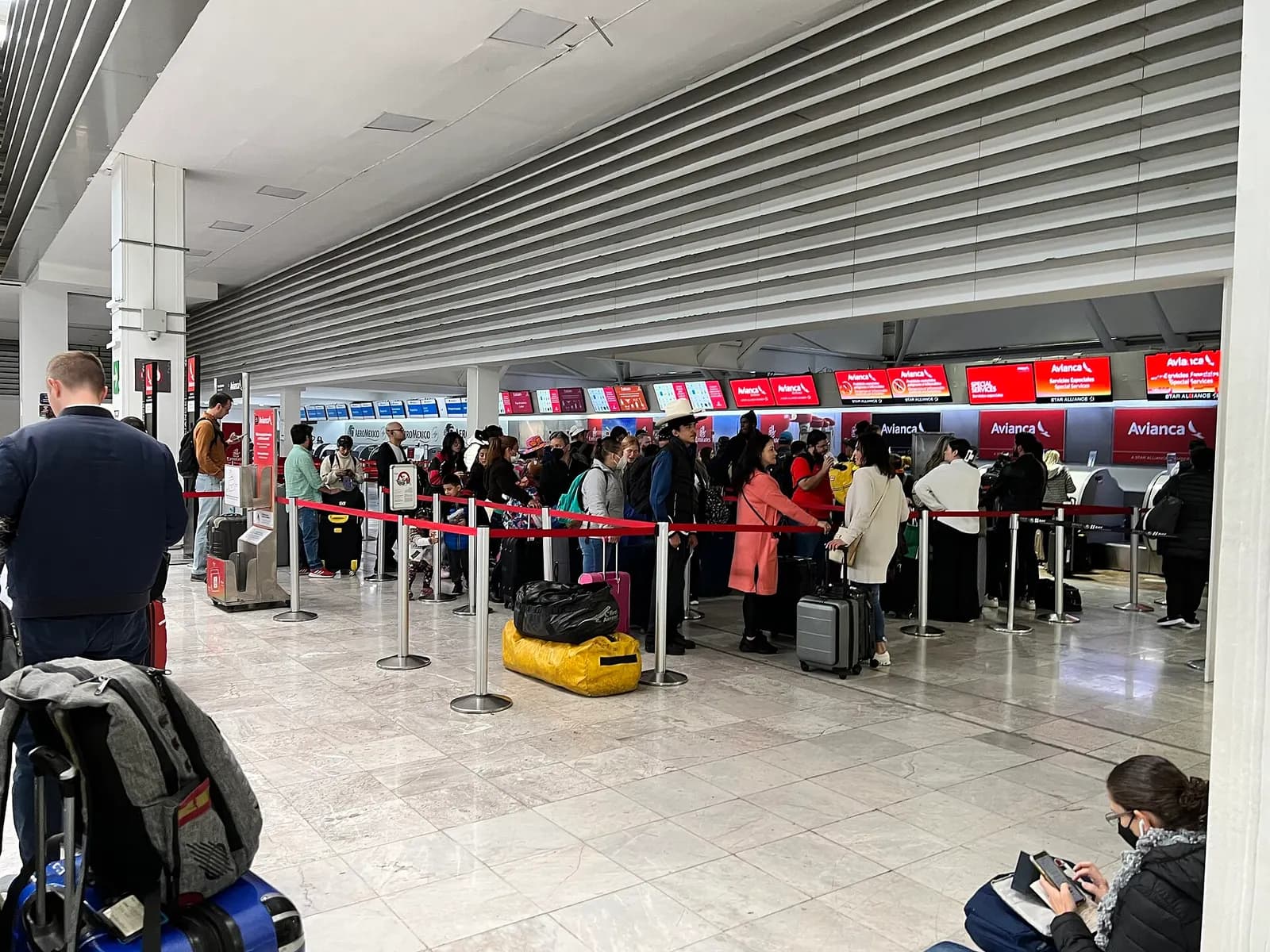 Mostradores de documentación internacionales de la T1 del Aeropuerto Internacional de la Ciudad de México.