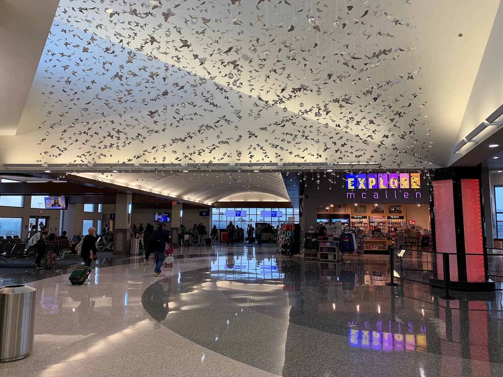 Hold room / waiting area inside McAllen Miller International Airport, August 2019