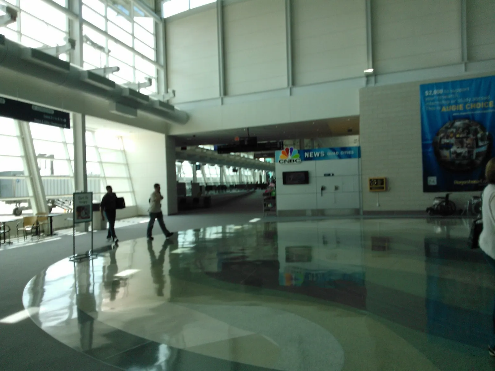 Historic May 2012 atrium between the concourses at Quad Cities International Airport