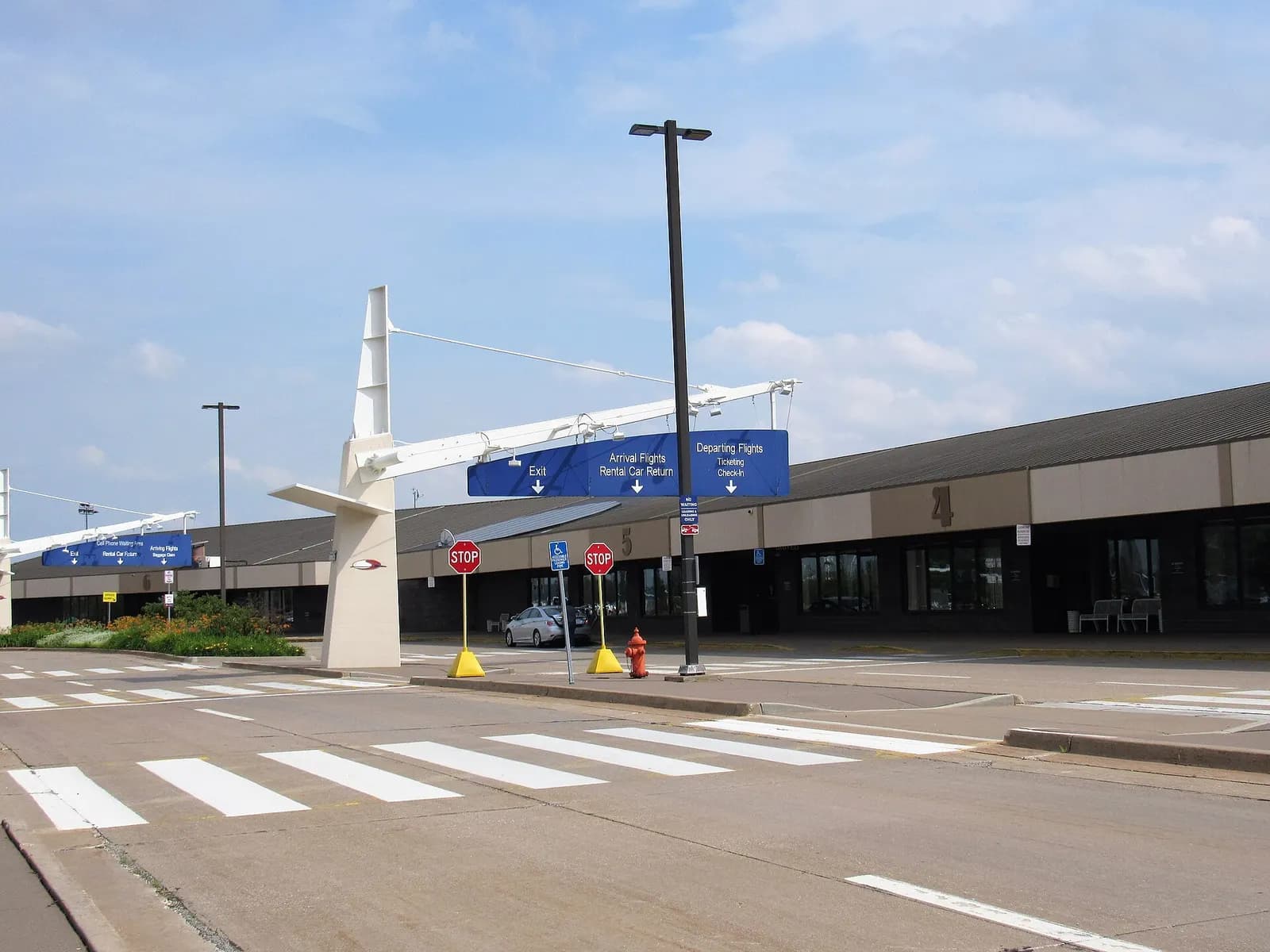 July 2019 exterior of Quad Cities International Airport in Moline, Illinois