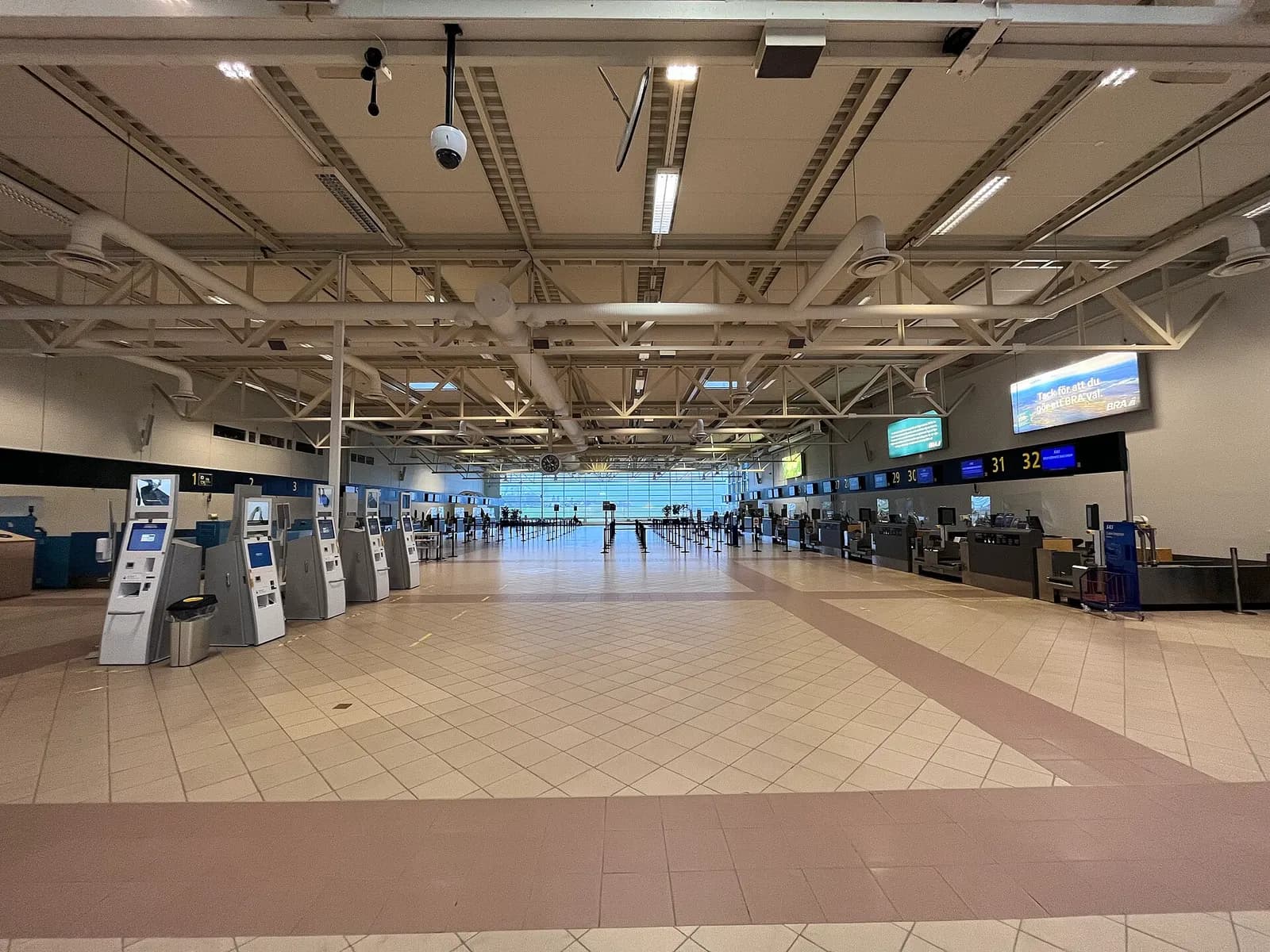 Check-in hall at Malmö Airport