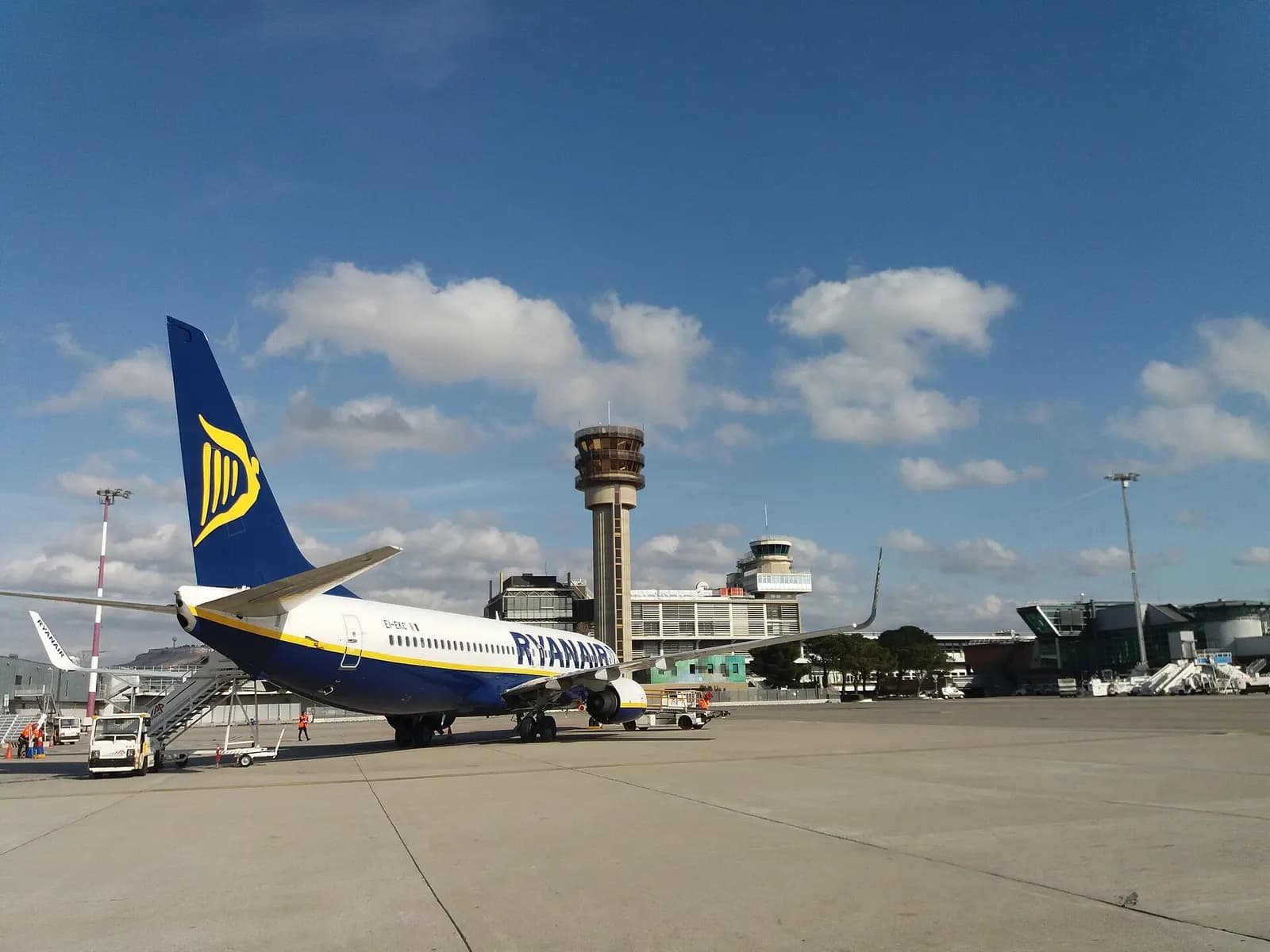 Avion de la compagnie Ryanair à l'aéroport Marseille-Provence (France)