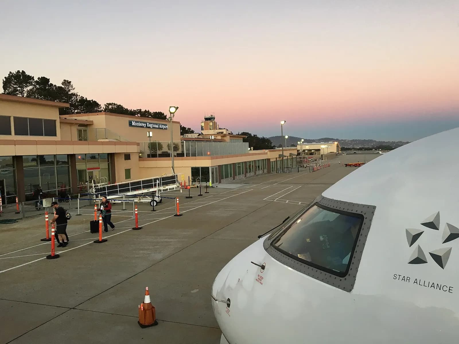 Sunrise over Monterey Regional Airport