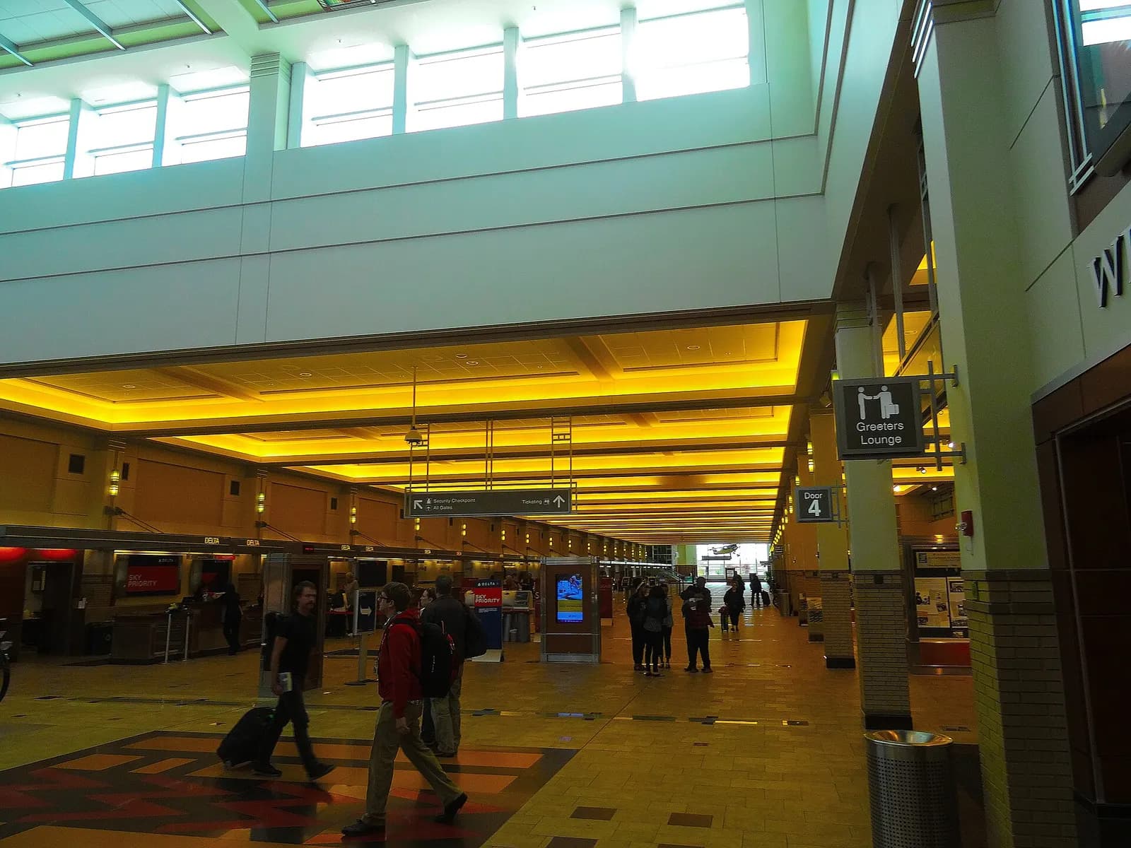 Prairie-style passenger terminal exterior at Dane County Regional Airport, October 2015.