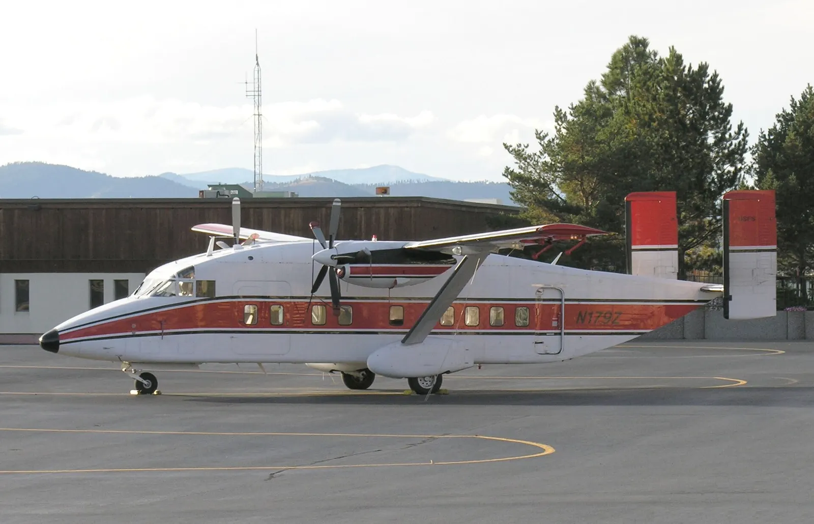 U.S. Forest Service Shorts 330 on the Missoula ramp