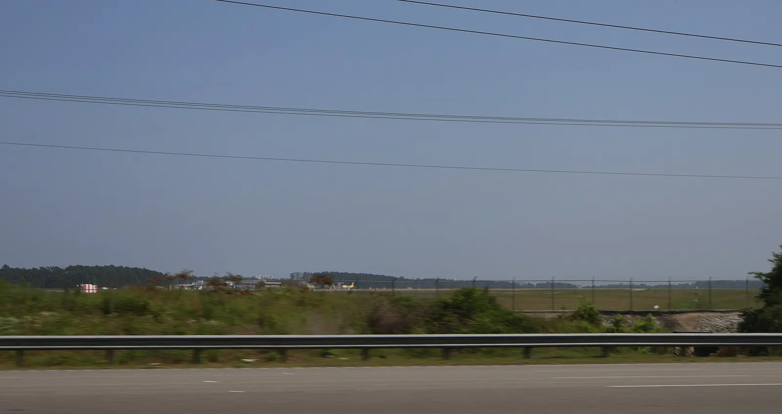 Wide view of Myrtle Beach International Airport from U.S. Route 17 in Horry County on 13 May 2023.