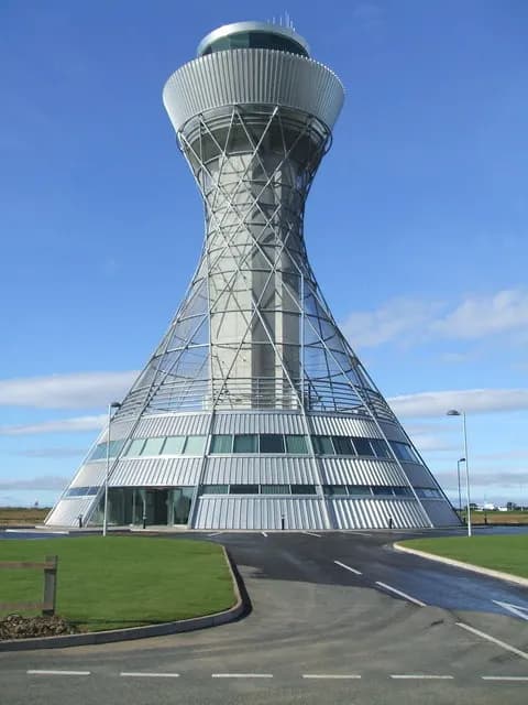 Control tower at Newcastle International Airport