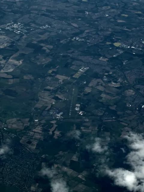 Aerial view of Newcastle International Airport
