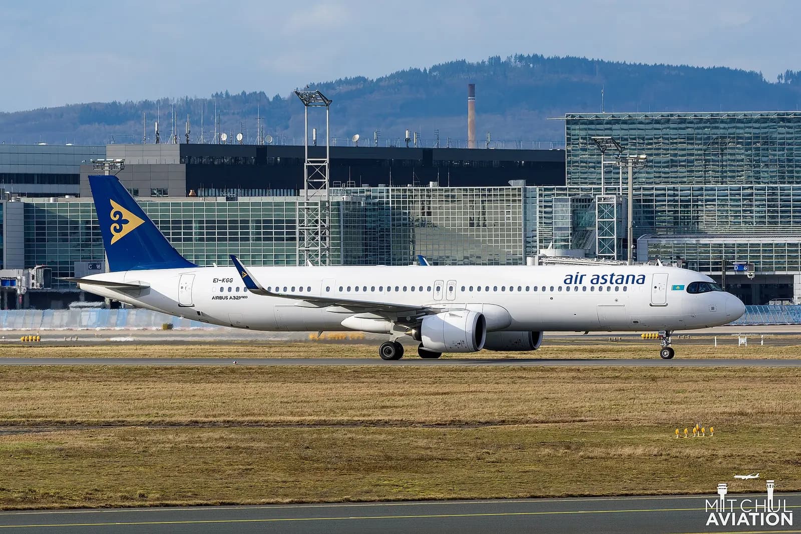 Operator: Air Astana (KC/KZR) - Kazakhstan Aircraft: Airbus A321-271NX(LR) – EI-KGG MSN: 10421 – Delivered: Sep 2021 Flight Number: KC921 Callsign: KZR921 – Astanaline Niner Twenty-One Date: 23/02/2026 Route: Nursultan Nazarbayev International Airport (NQZ/UACC) – Frankfurt am Main Airport (FRA/EDDF