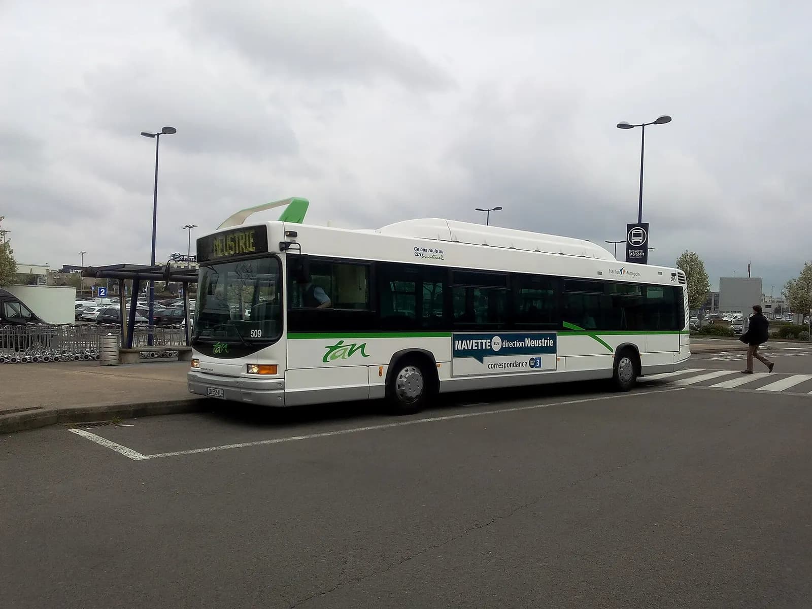 Airport shuttle bus at Nantes Atlantique Airport