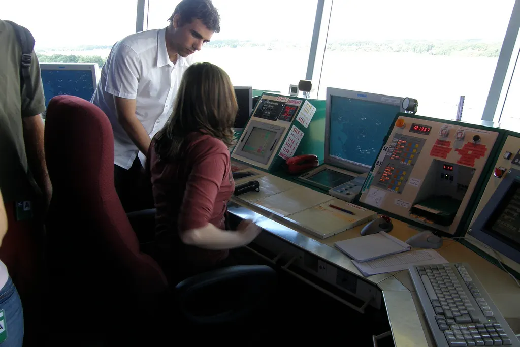 Air traffic control tower at Nantes Atlantique Airport