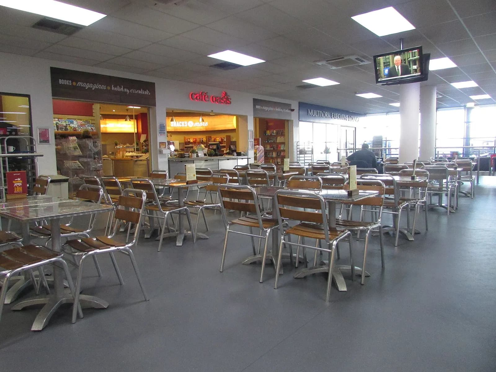 The 'Yard of Ale' pub in the departure lounge of Norwich Airport which is located north of the city of Norwich , Norfolk, England.