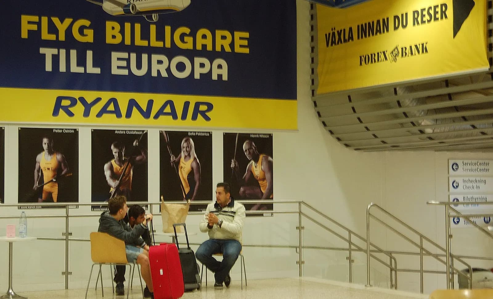 Waiting hall inside Stockholm Skavsta Airport