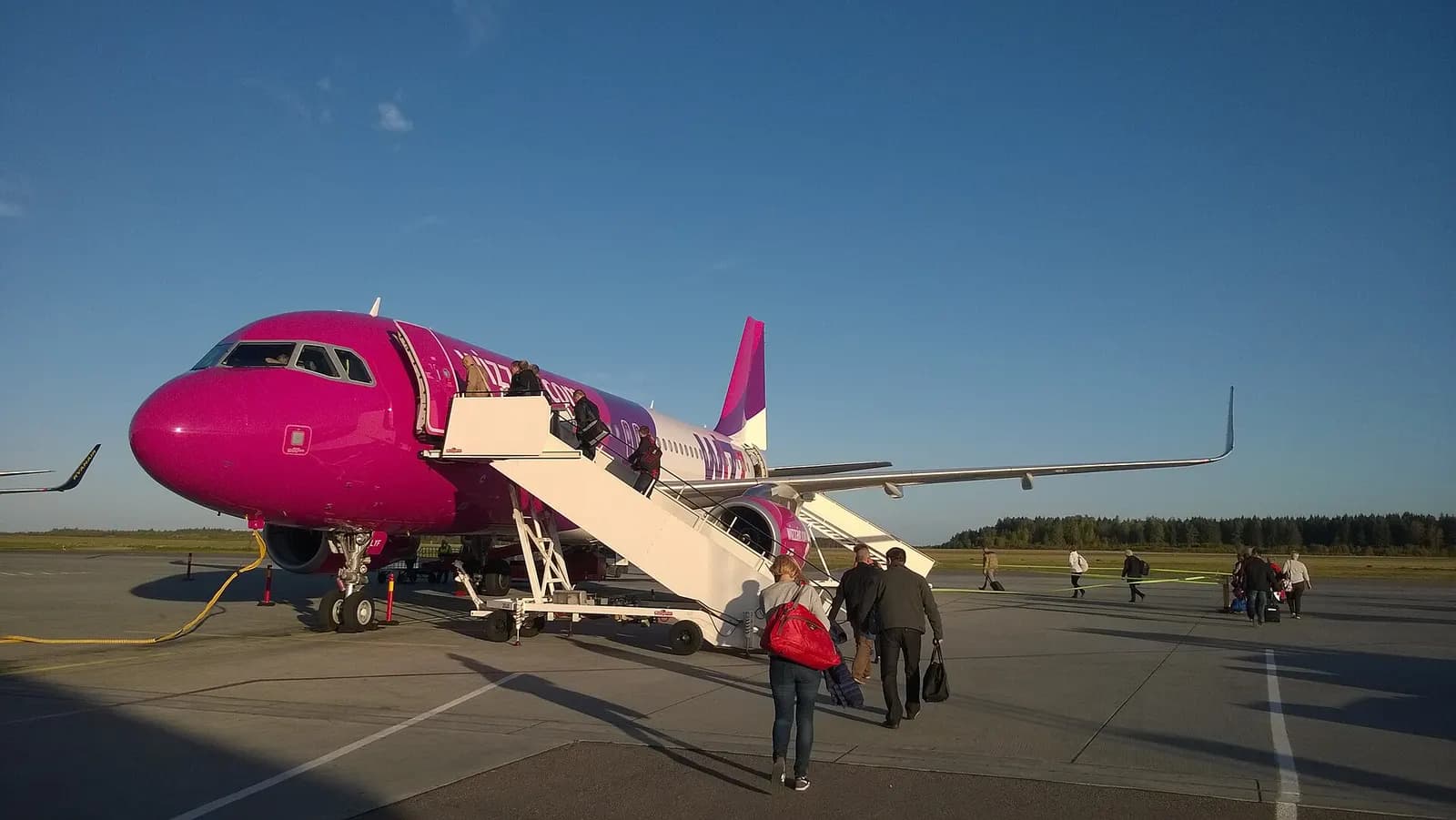 Wizz Air aircraft at Stockholm Skavsta Airport