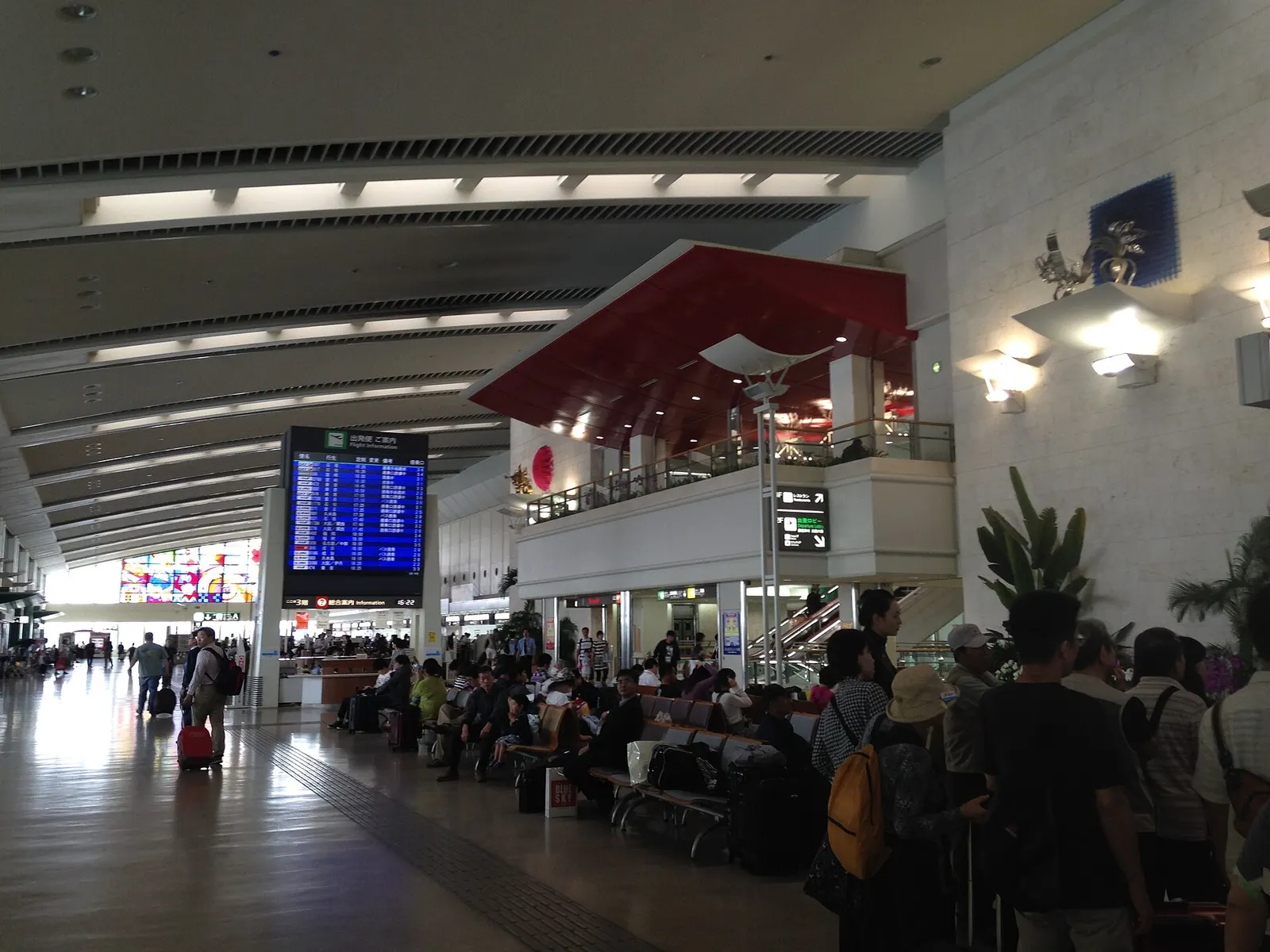 Inside view of Naha Airport domestic passenger terminal