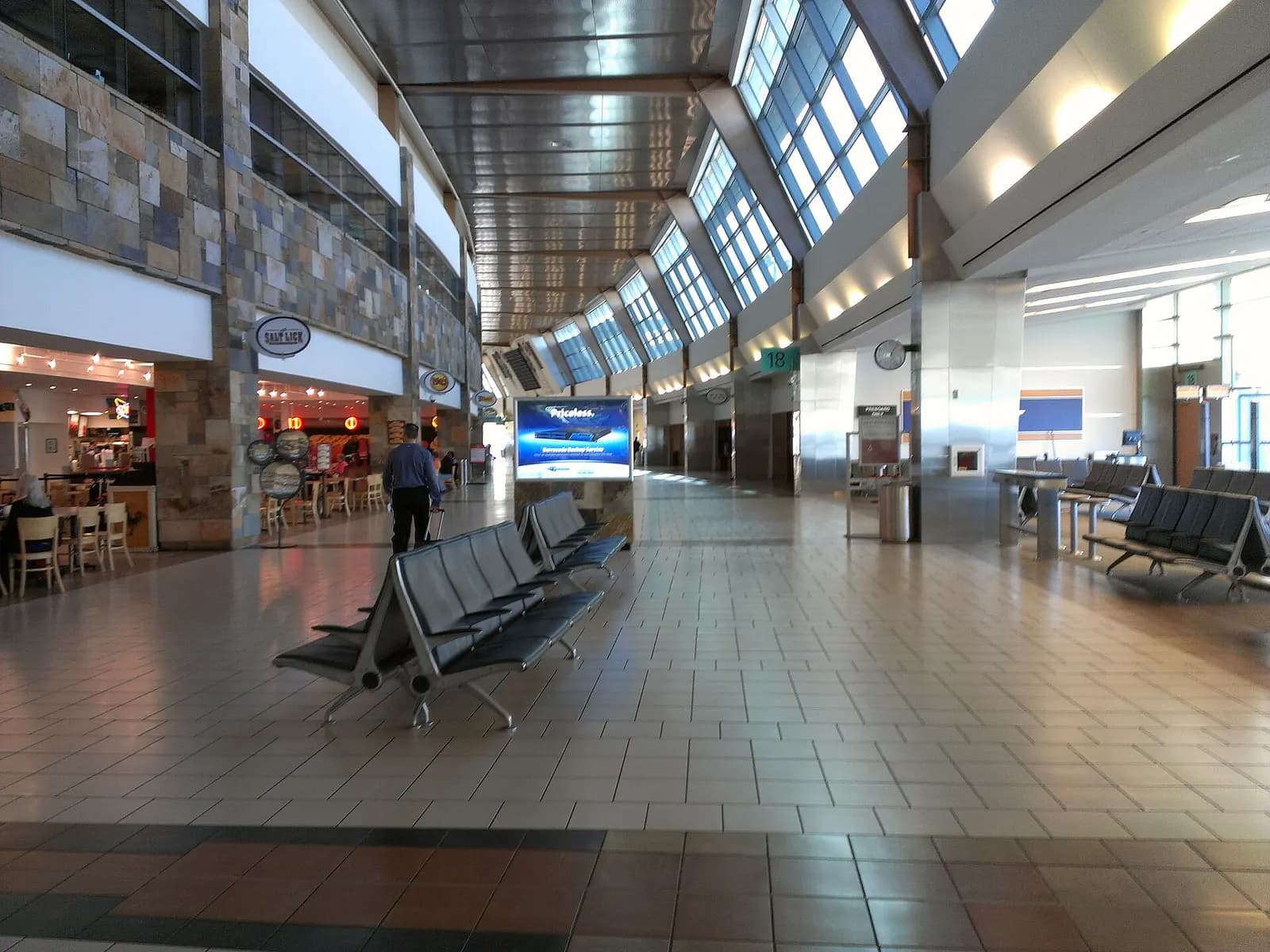 Center concourse holdroom near Gate 18 at Will Rogers World Airport, April 2013