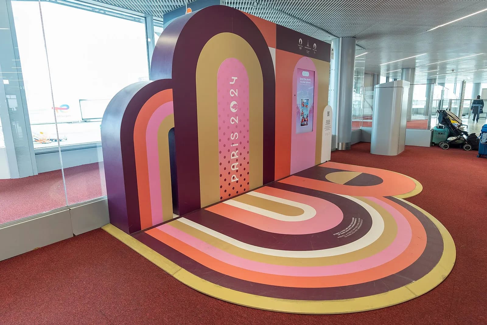 Photobooth for Paris 2024 Olympics Games in Paris-Orly Airport