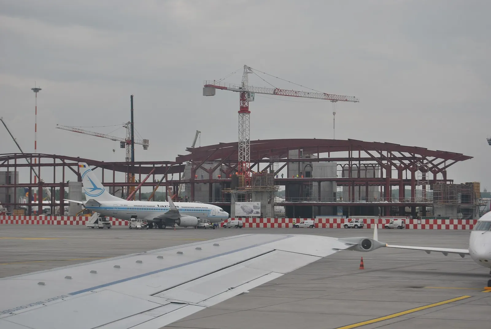 New Terminal under construction Henri Coanda International Airport, Otopeni, Romania