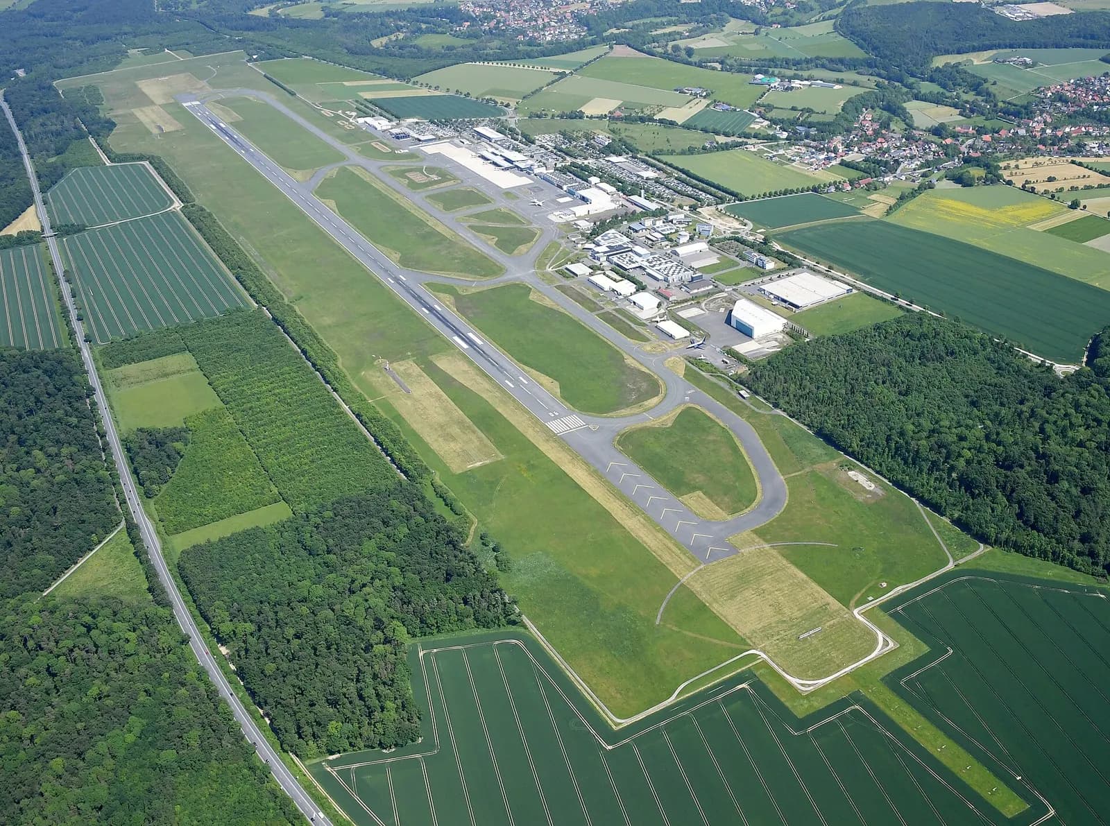 Aerial view of Paderborn Lippstadt Airport