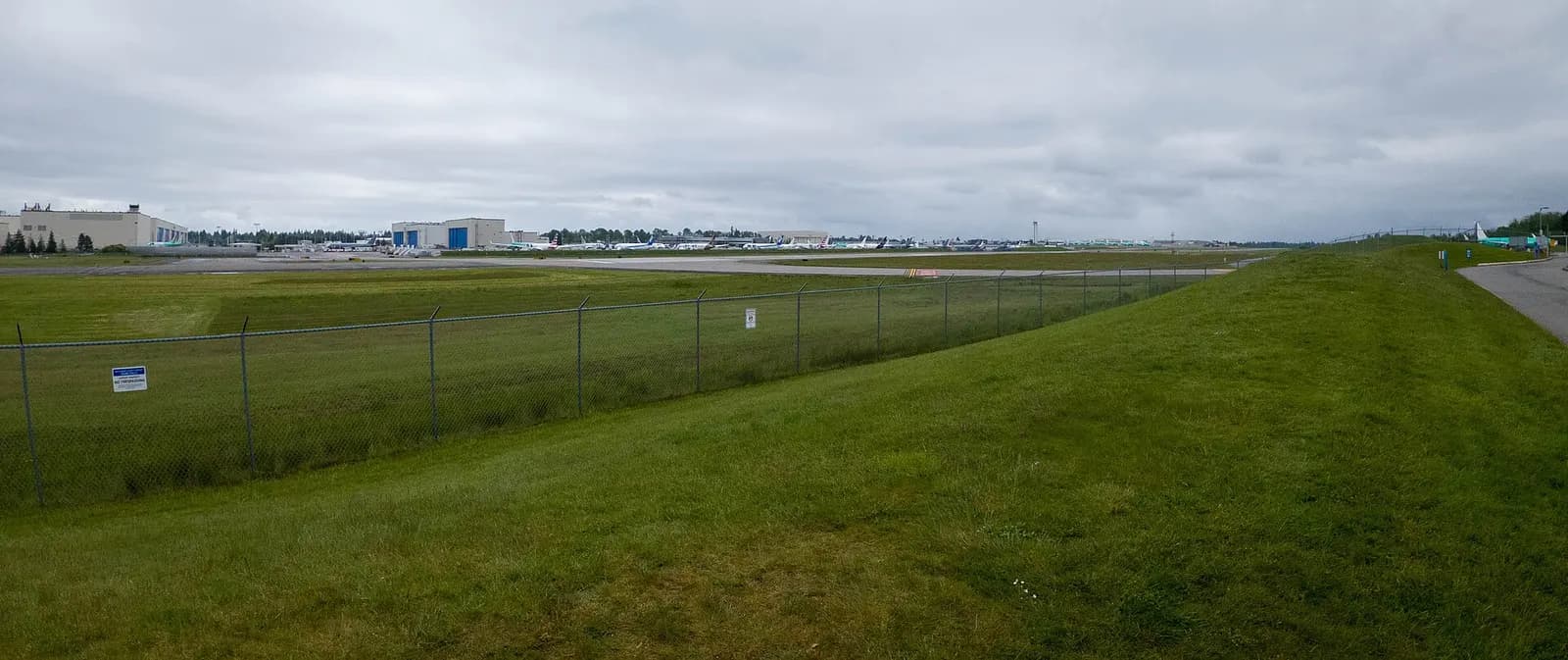 May 2022 aerial of Paine Field looking across the airfield