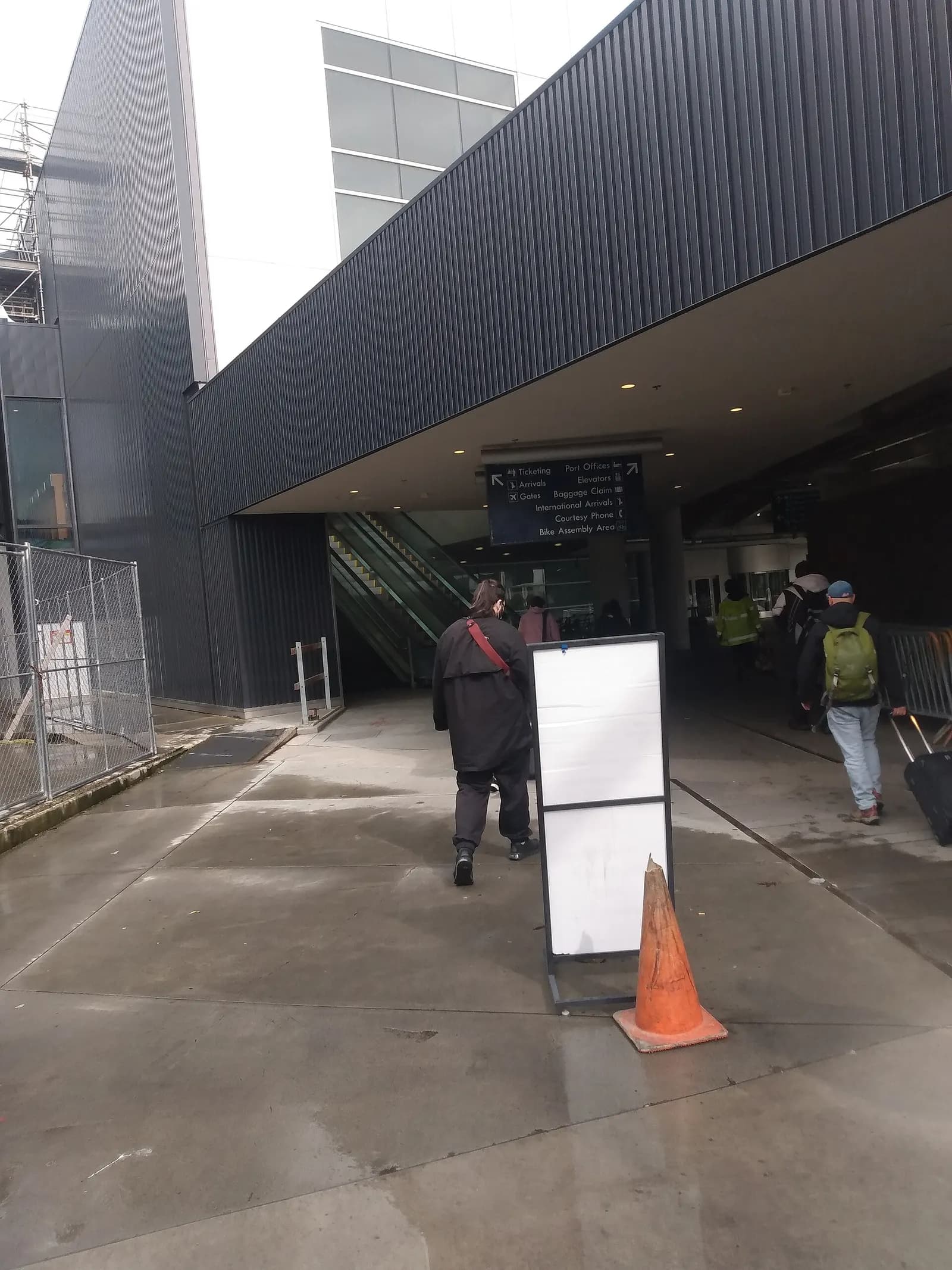 Entrance to Portland International Airport terminal, from light rail