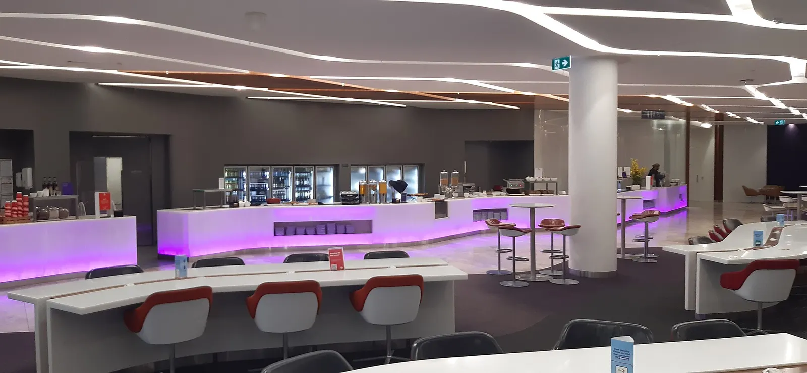 Virgin Australia Lounge seating inside Perth Airport Terminal 1 Domestic