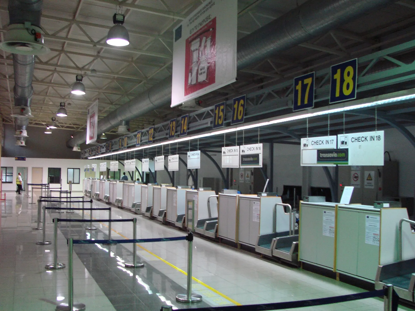 Departures lounge interior at Paphos International Airport