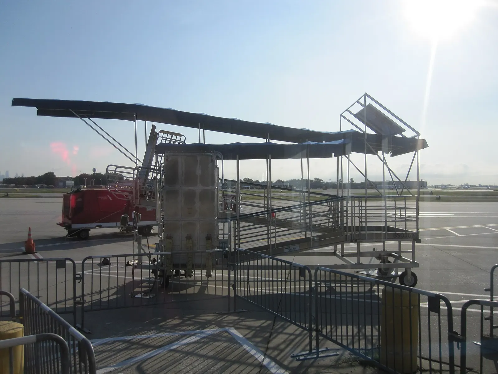 Philadelphia International Airport Terminal F Remote Gate Stand in Philadelphia, Pennsylvania.