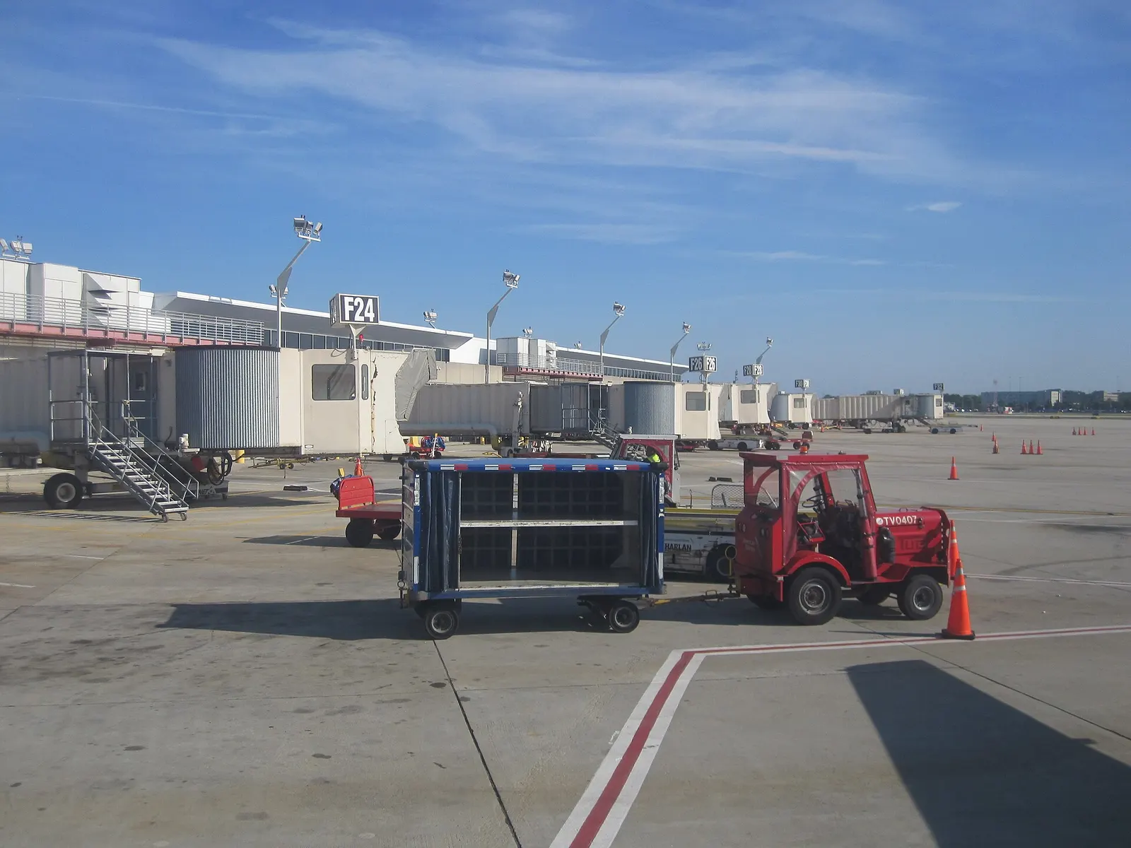 Jet Bridges along Terminal F at Philadelphia International Airport in Philadelphia, Pennsylvania.