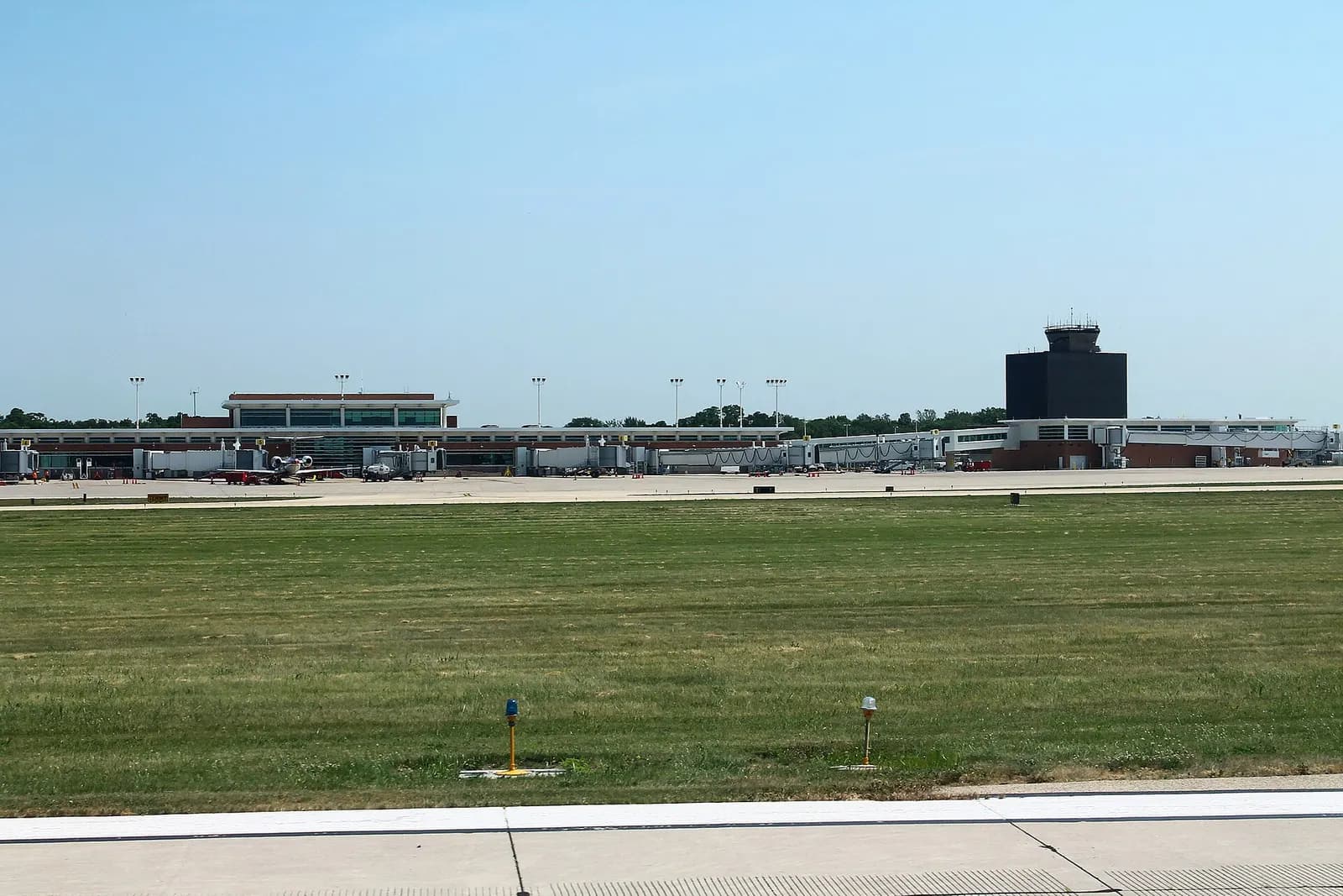 Peoria International Airport airfield and terminal campus, June 2016