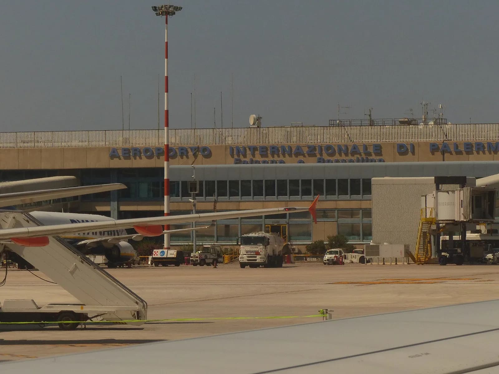 Main facade of Palermo Airport terminal building