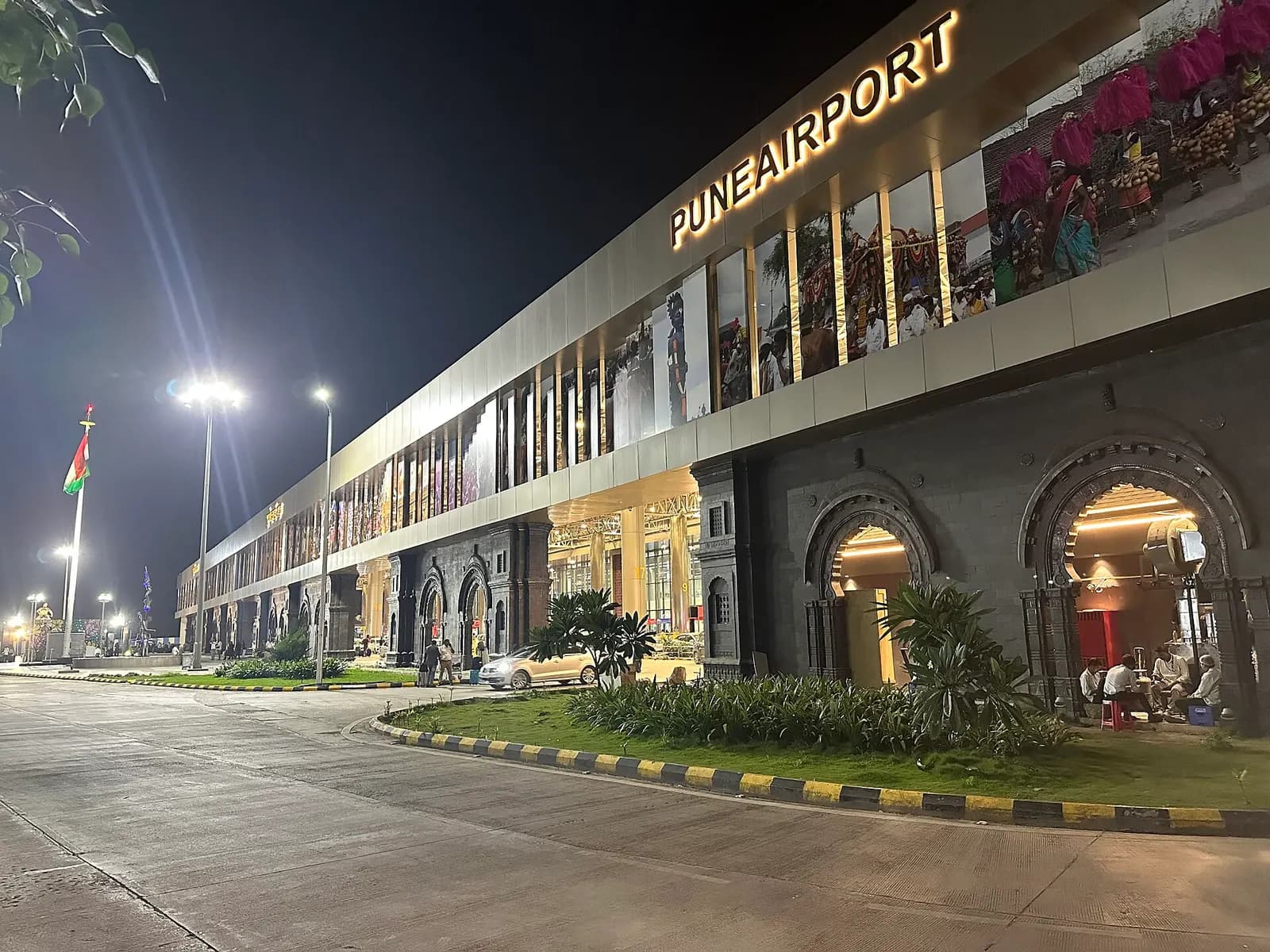 View of of New Terminal from Arrival of Pune Airport Lohegoan in 2025