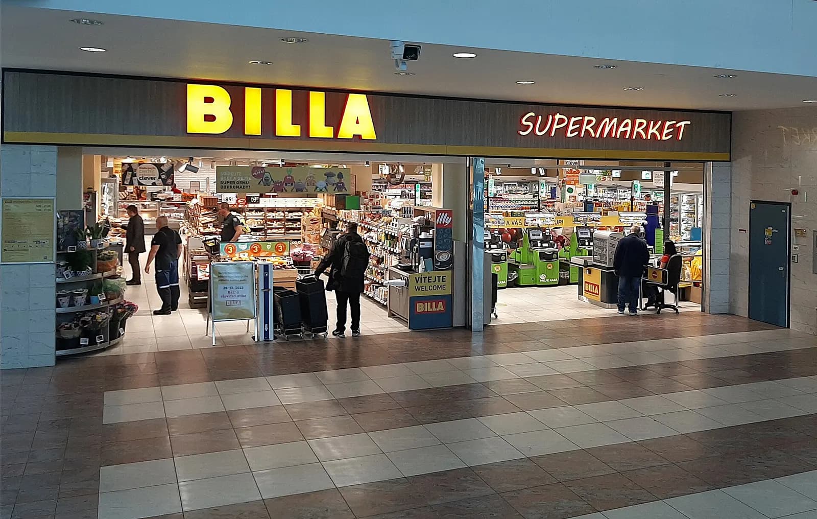 A supermarket in Terminal 2, Václav Havel Airport Prague .